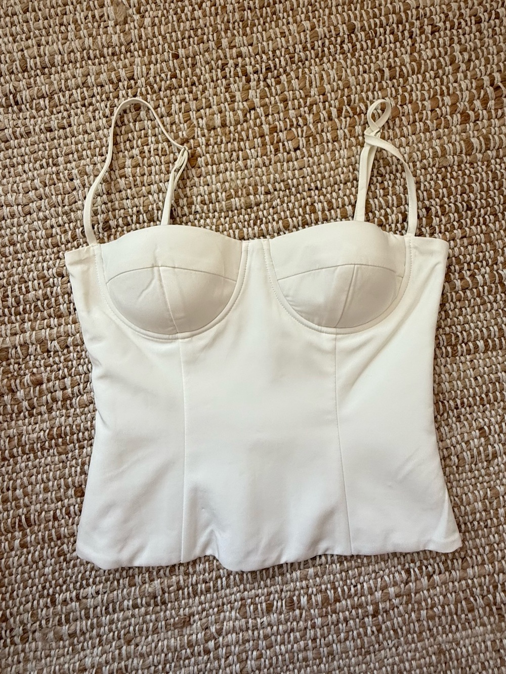 LEAU White Bustier Tank Top